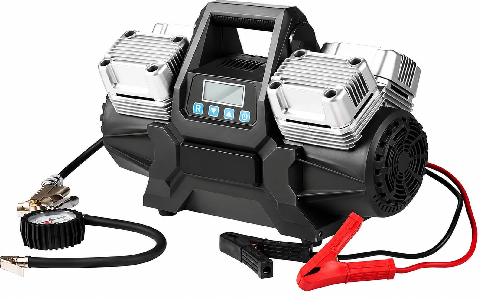 12V 450W 4-Cylinder Heavy-Duty Dual Motor Portable Air Compressor (M102-45)
