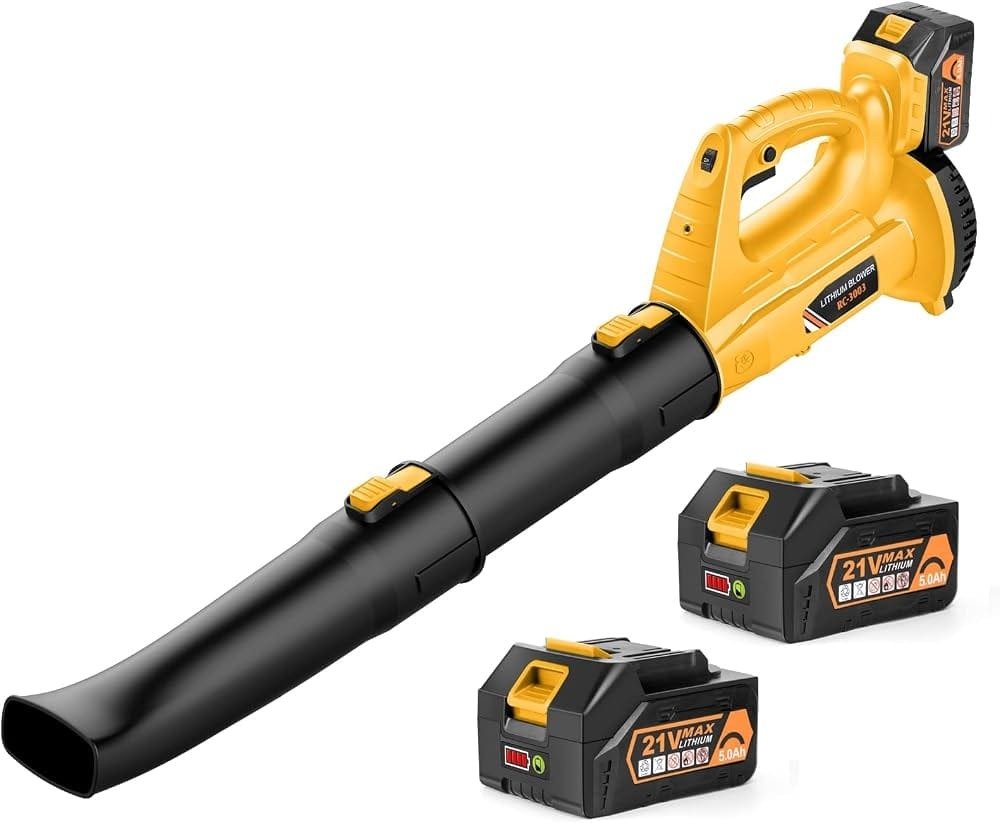 Intimax 21V Cordless Leaf Blower 150MPH Kit with 2x 5.0Ah Batteries & Charger